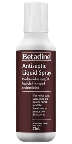 Betadine Antiseptic Spray 5% 75Ml - Life Pharmacy Orewa