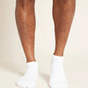 Boody Men's Low Cut Cushioned Sneaker Socks - White / 6-11