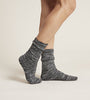 Boody Women's Chunky Bed Socks - Black Marl / OS