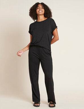 Boody Women'S Downtime Wide Leg Lounge Pant - Black / L - Life Pharmacy Orewa