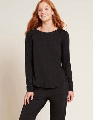 Boody Women'S Goodnight Raglan Super Sleep Top - Black / Xs - Life Pharmacy Orewa