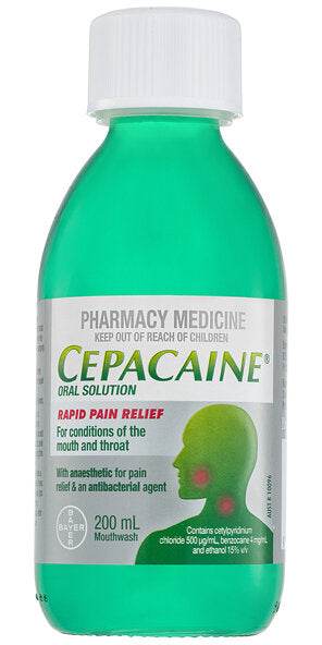Cepacaine Mouthwash Liquid 200Ml - Life Pharmacy Orewa