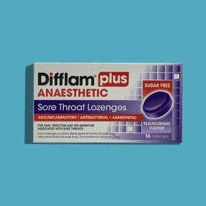Difflam Plus Anaesthetic Blackcurrant Lozenge 16 Pack - Life Pharmacy Orewa