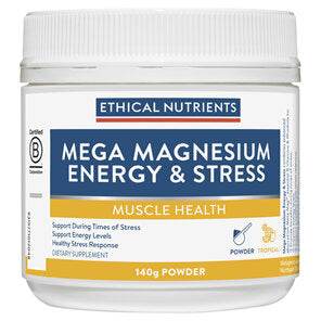 Ethical Nutrients Mega Magnesium Energy & Stress 140G - Life Pharmacy Orewa