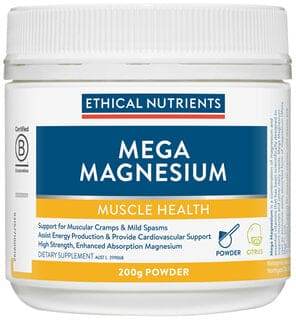 Ethical Nutrients Mega Magnesium Powder Citrus 200G - Life Pharmacy Orewa