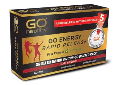 Go Healthy Energy Rapid Release 30 Vegetable Capsules - Life Pharmacy Orewa