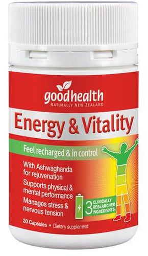 Good Health Energy Vitality 30 Capsules - Life Pharmacy Orewa