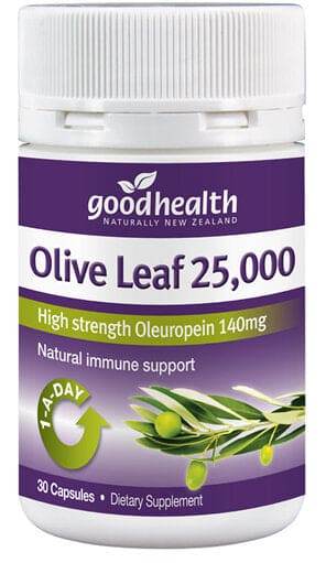 Good Health Olive Leaf 25,000 30 Caps - Life Pharmacy Orewa