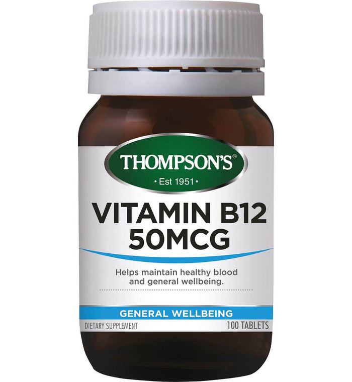 Thompson'S Vitamin B12 Dr 50Mcg 100 Tabs - Life Pharmacy Orewa