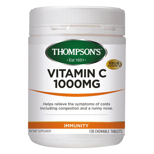 Thompsons Nutrition Vitamin C 1000Mg Chewable Tablets - Life Pharmacy Orewa
