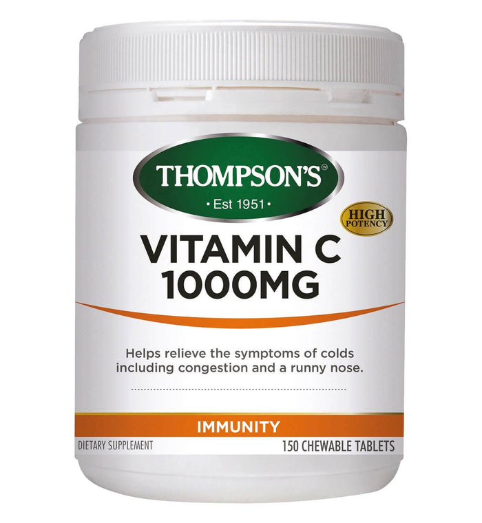 Thompsons Nutrition Vitamin C 1000Mg Chewable Tablets - Life Pharmacy Orewa