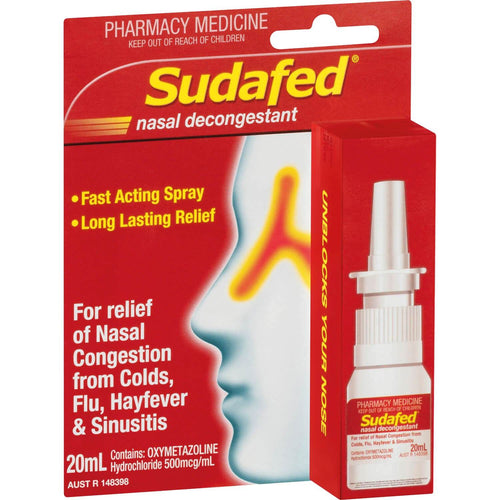 Sudafed Sudafed Nasal Decongestant Spray - Life Pharmacy Orewa