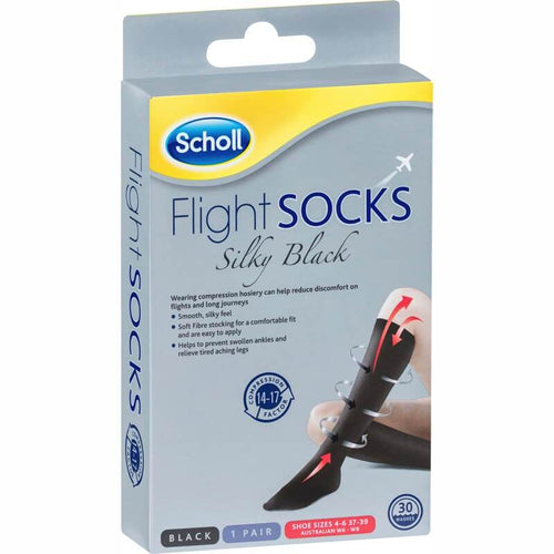 Scholl Flight Socks Compression Hosiery Ladies Silky 6-8 - Life Pharmacy Orewa