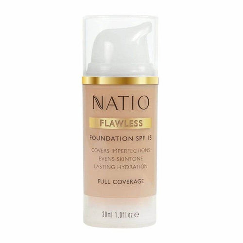 Natio Flawless Foundation Spf 15 Light Medium - Life Pharmacy Orewa