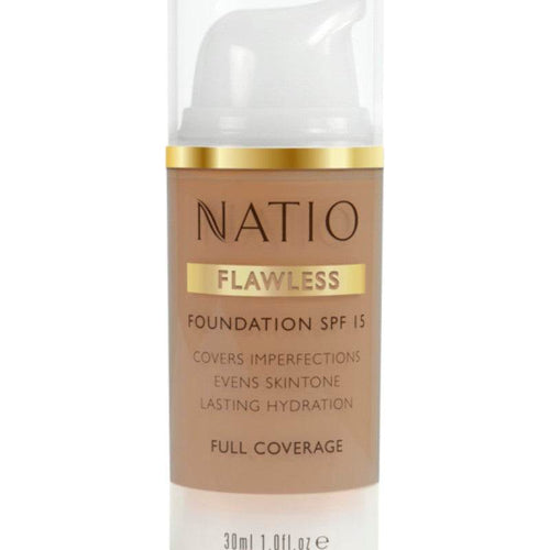 Natio Flawless Foundation Spf 15 Medium Tan - Life Pharmacy Orewa