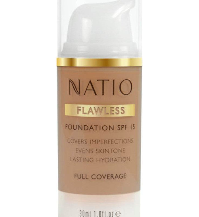 Natio Flawless Foundation Spf 15 Medium Tan - Life Pharmacy Orewa