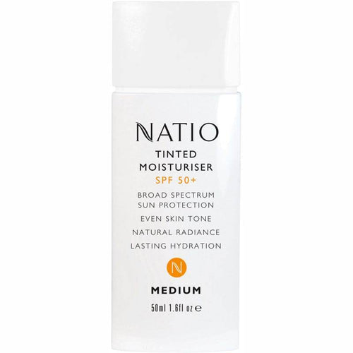 Natio Tinted Moisturiser Spf 50+ Medium - Life Pharmacy Orewa
