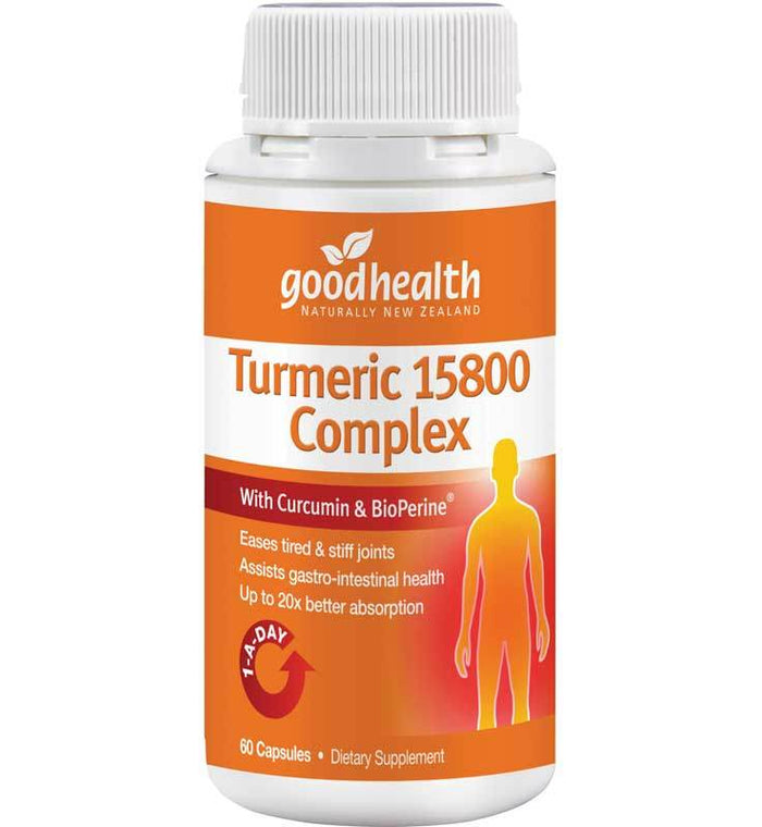Good Health Turmeric 15800 Complex 30 Capsules - Life Pharmacy Orewa