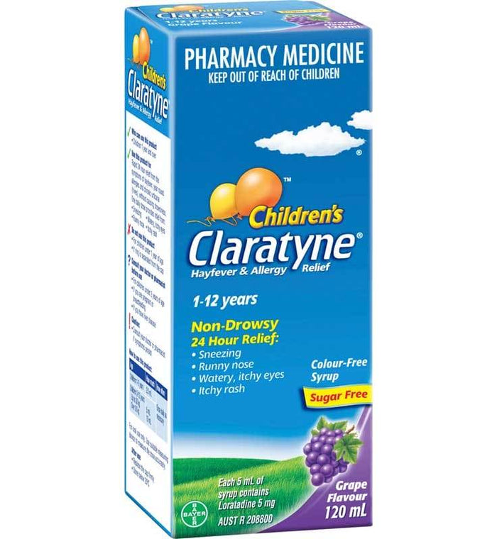 Claratyne Child Syrup Grape 120Ml - Life Pharmacy Orewa