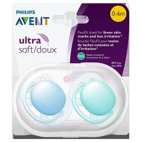 Avent Ultra Soft 0-6M Soother 2Pk - Life Pharmacy Orewa