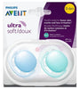 Avent Ultra Soft 0-6M Soother 2Pk