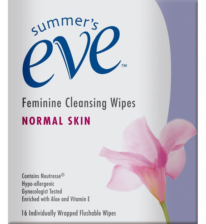 Summer'S Eve Feminine Cleansing Wipes Normal Skin 16 Pack - Life Pharmacy Orewa