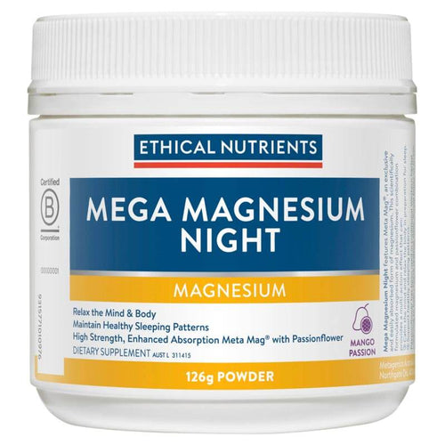 Ethical Nutrients Mega Magnesium Night 126G - Life Pharmacy Orewa