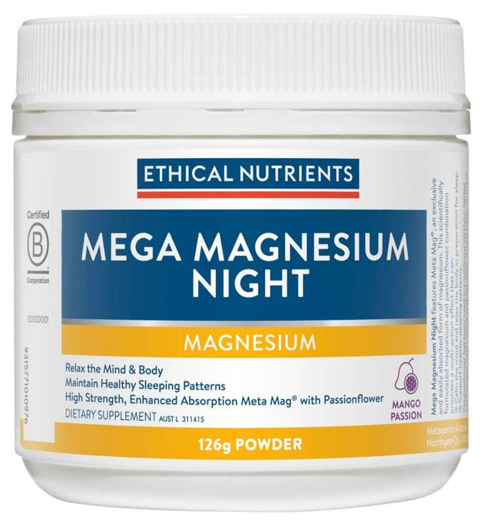 Ethical Nutrients Mega Magnesium Night 126G - Life Pharmacy Orewa