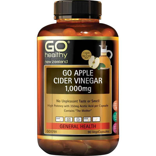 Go Healthy Apple Cider Vinegar 1,000Mg 150 Vegetable Capsules - Life Pharmacy Orewa