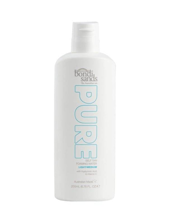 Bondi Sands Pure Self Tan Foaming Water - Light/Medium 200Ml - Life Pharmacy Orewa