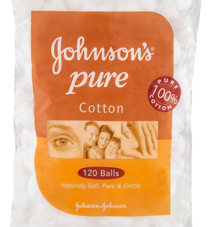 Johnson'S Pure Cotton Balls 120 Pack - Life Pharmacy Orewa
