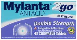 Mylanta 2Go Double 48 Tabs - Life Pharmacy Orewa
