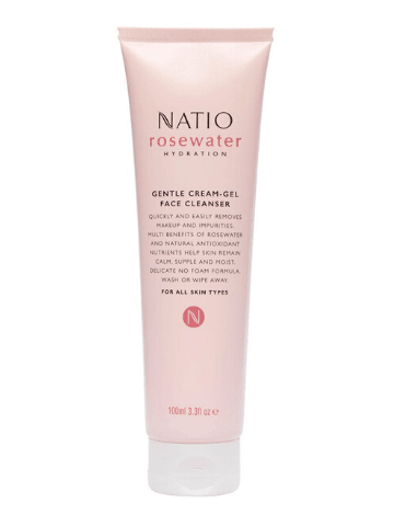 Natio Rosewater Hydration Gentle Cream-Gel Face Cleanser - Life Pharmacy Orewa