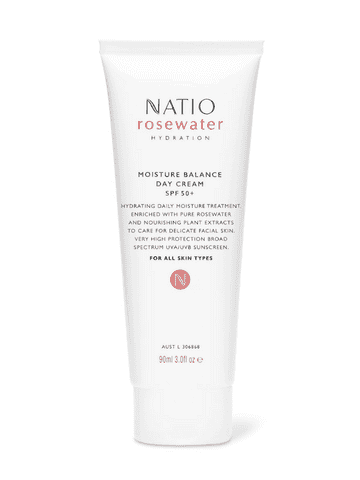 Natio Rosewater Hydration Moisture Balance Day Cream Spf 50+ - Life Pharmacy Orewa