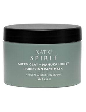 Natio Spirit Green Clay + Manuka Honey Purifying Face Mask - Life Pharmacy Orewa