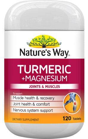 Natures Way Turmeric + Magnesium 120 - Life Pharmacy Orewa