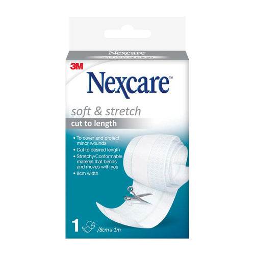 Nexcare Soft & Stretch Cut To Length Dressing 8Cm X 1M - Life Pharmacy Orewa