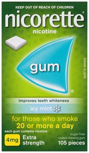 Nicorette Gum Icy Mint 4Mg 105 - Life Pharmacy Orewa