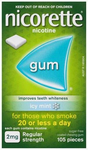 Nicorette Gum Icy Mint 2Mg 105 - Life Pharmacy Orewa