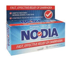 Nodia Diarrhoea Relief Caplets 16 - Life Pharmacy Orewa