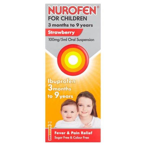 Nurofen For Children Suspension Liquid Strawberry 100Ml - Life Pharmacy Orewa