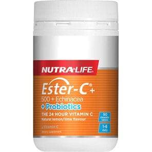 Nutra-Life Ester-C Echinacea + Probiotics Chewable Tablets 90S - Life Pharmacy Orewa