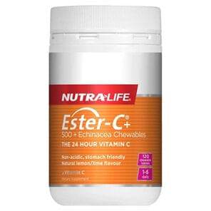 Nutralife Ester C + Echinacea 120 Chewable Tablets - Life Pharmacy Orewa