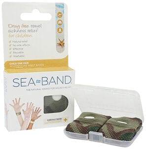 Sea-Band Childs Anti-Nausea Wrist Band Blue Camo - Life Pharmacy Orewa