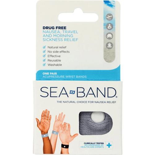 Sea-Band Adult Anti-Nausea Wrist Band Grey - Life Pharmacy Orewa