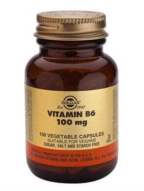 Solgar Vitamin B6 100Mg Pyridoxine 100 Caps - Life Pharmacy Orewa