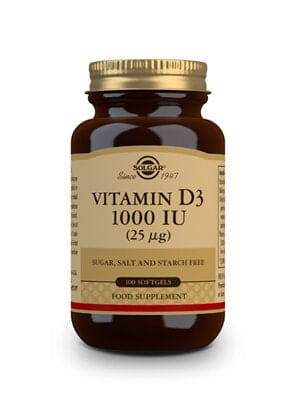 Solgar Vitamin D3 1000Iu 100 Softgels - Life Pharmacy Orewa