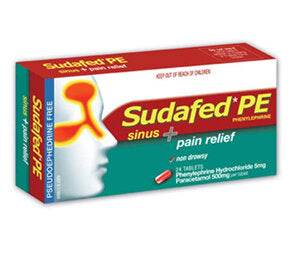 Sudafed Pe Sinus Pain 20 Tablets - Life Pharmacy Orewa