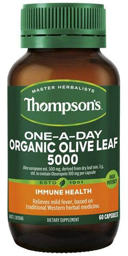 Thompson'S One-A-Day Organic Olive Leaf 5000 Capsules - Life Pharmacy Orewa