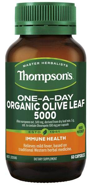 Thompson'S One-A-Day Organic Olive Leaf 5000 Capsules - Life Pharmacy Orewa